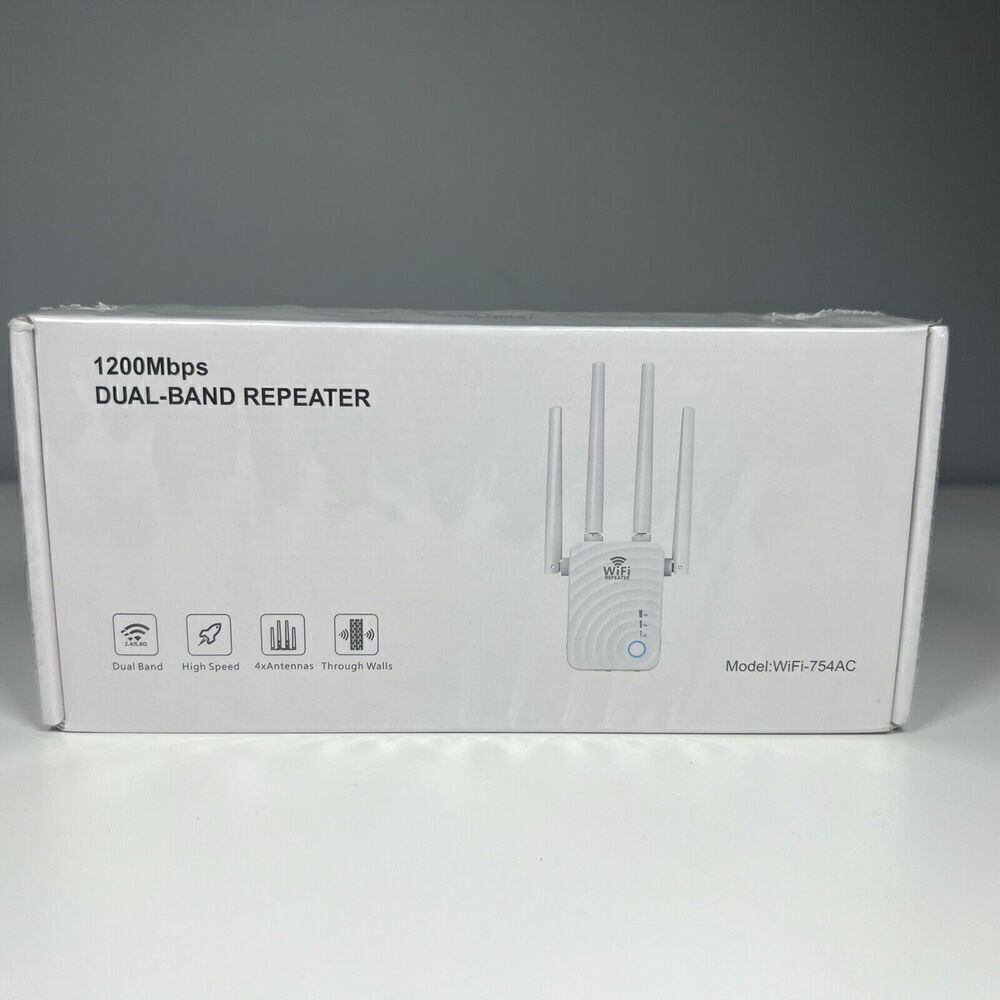 AOOEPU WiFi 1200Mbps Dual Band Repeater Model: WiFi-754AC Brand New 2022